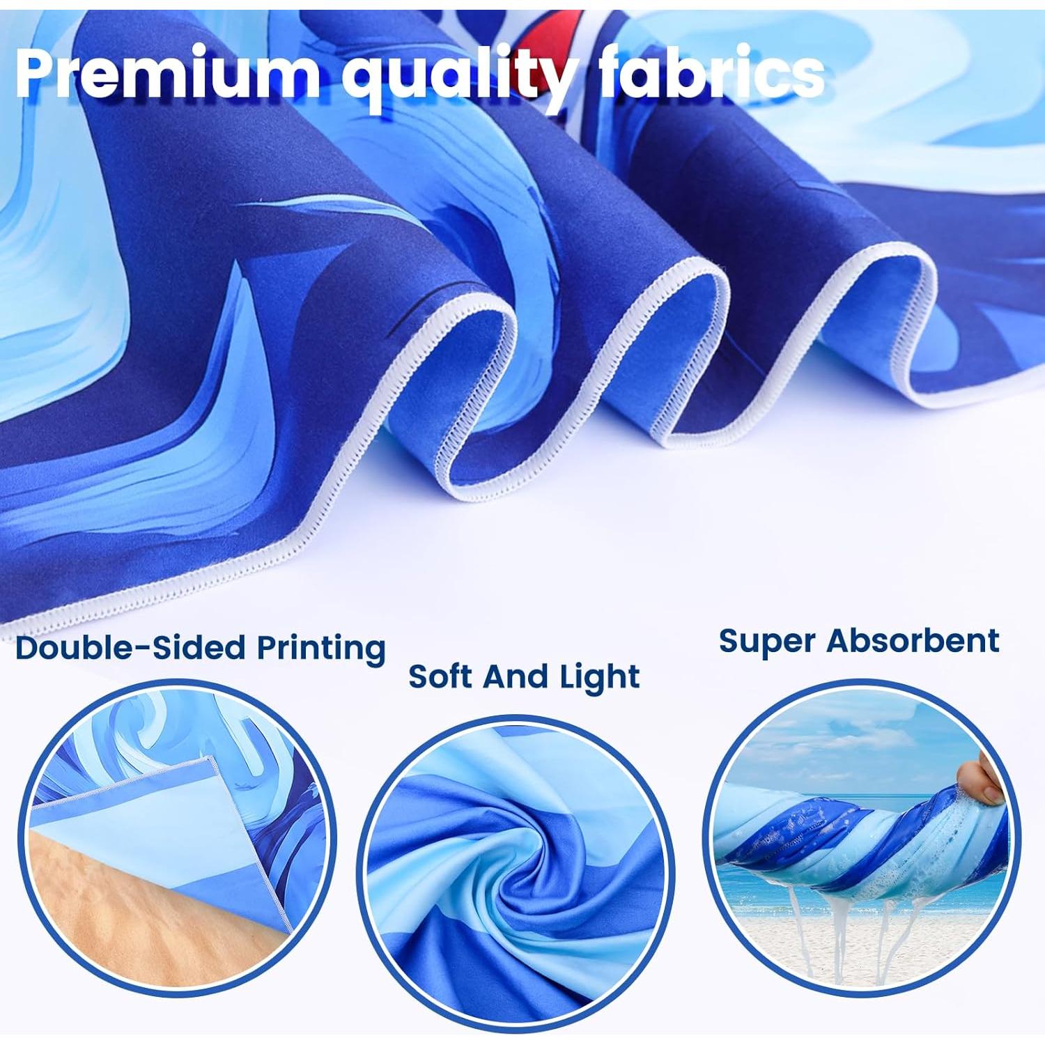 Paquete de 2 Toallas de Playa DFFGGD Microfibra 180x99cm