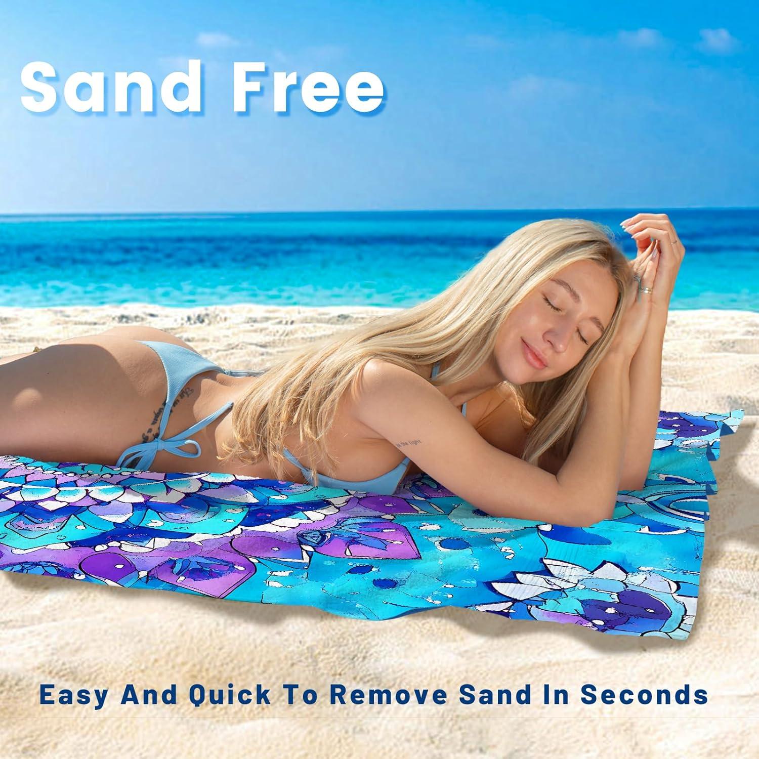 Paquete de 2 Toallas de Playa DFFGGD Microfibra 180x99cm