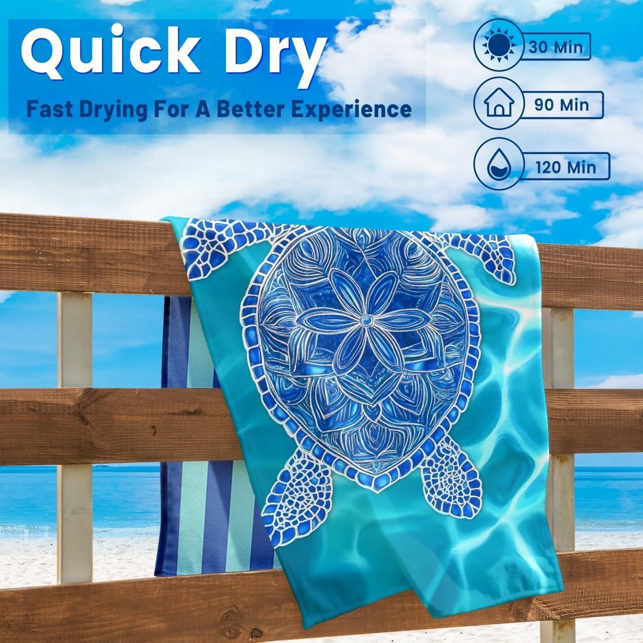 Paquete de 2 Toallas de Playa DFFGGD Microfibra 180x99cm