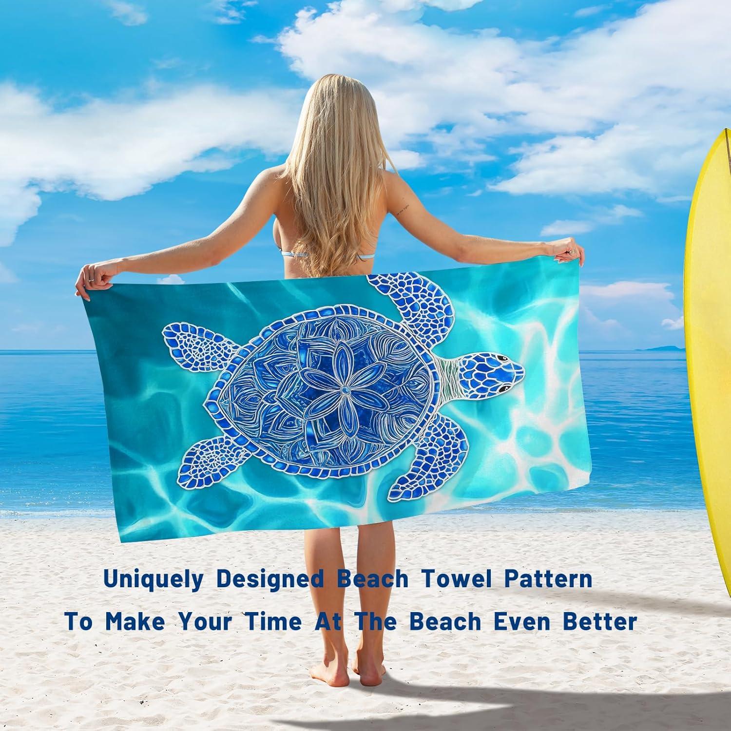 Paquete de 2 Toallas de Playa DFFGGD Microfibra 180x99cm