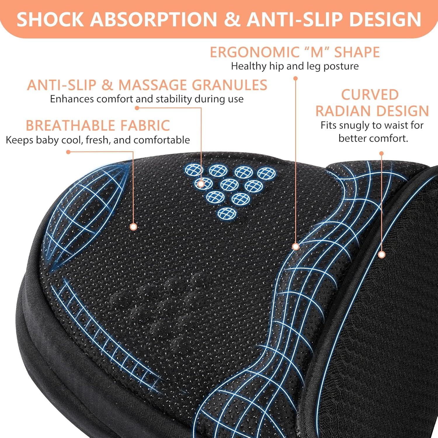 Portabebés HKAI Cadera Ergonómico Negro 0-20 kg Ajustable