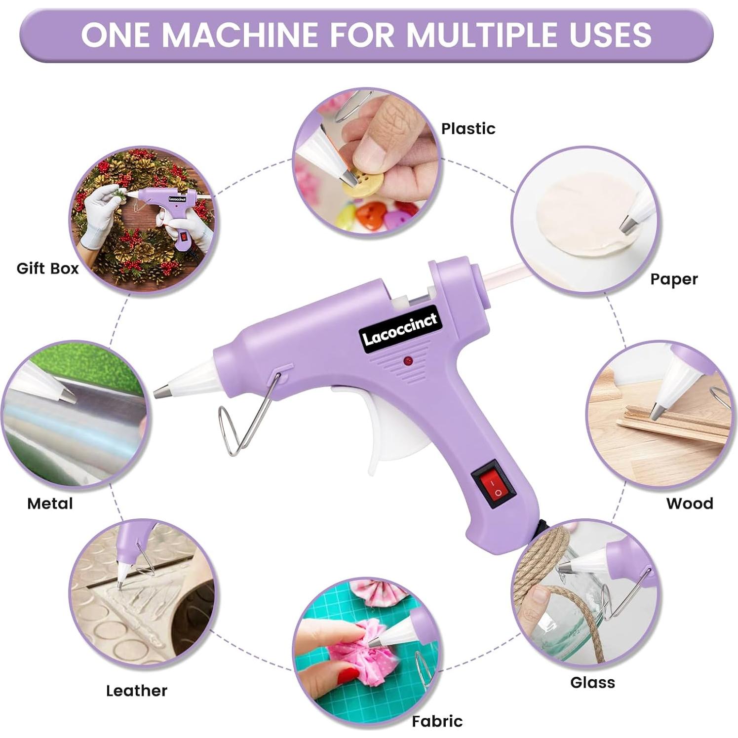 Pistola de Pegamento Caliente Lacoccinct 20W con 30 Barras