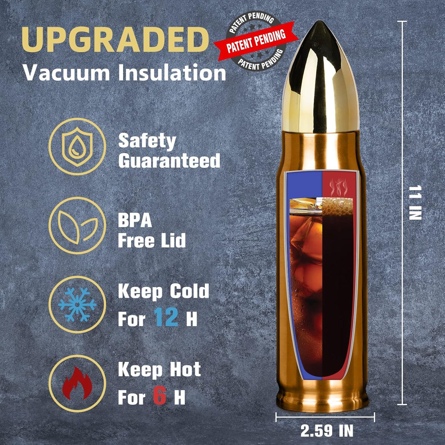 Taza de Cobre Funslive 0.48L para Bebidas Frías y Calientes