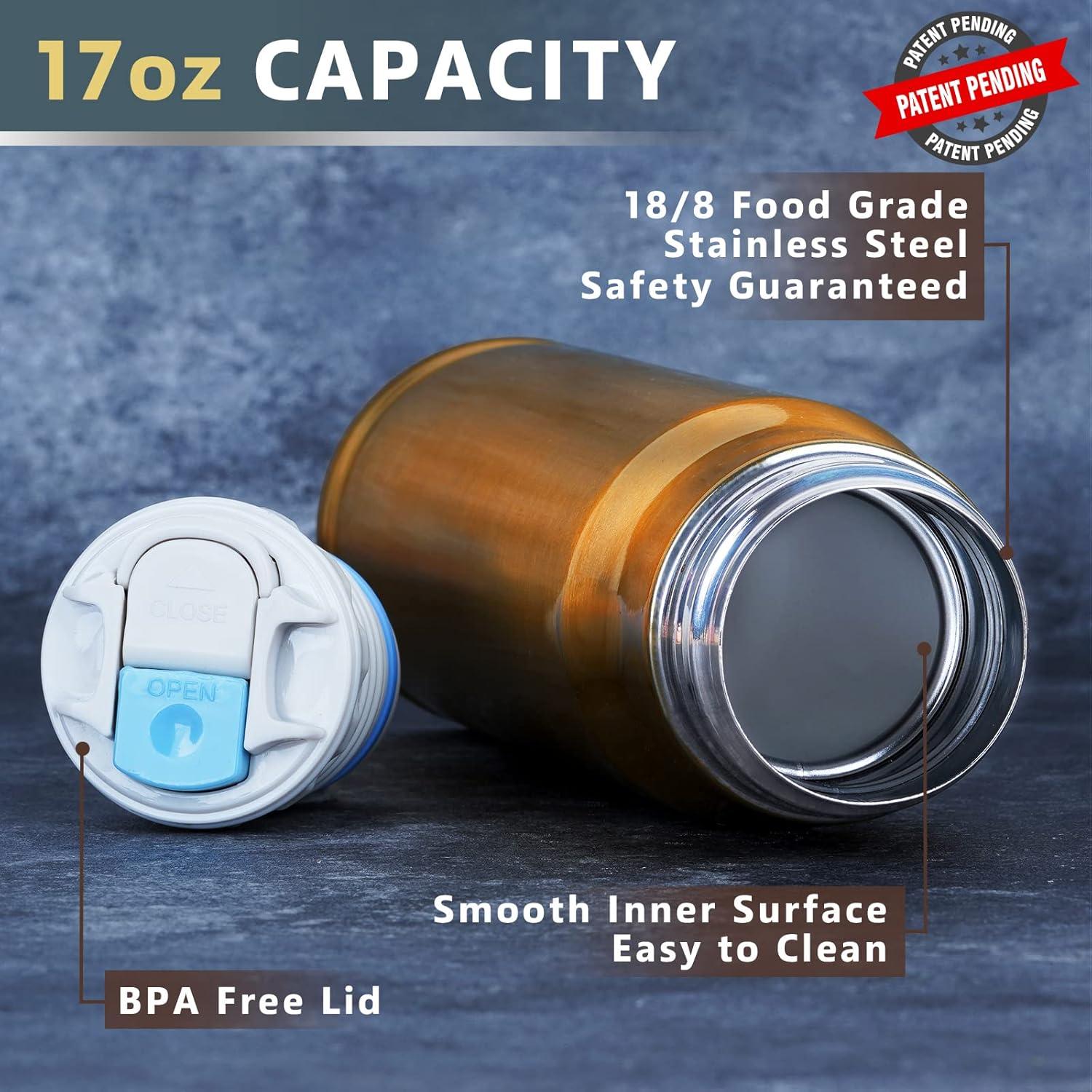 Taza de Cobre Funslive 0.48L para Bebidas Frías y Calientes