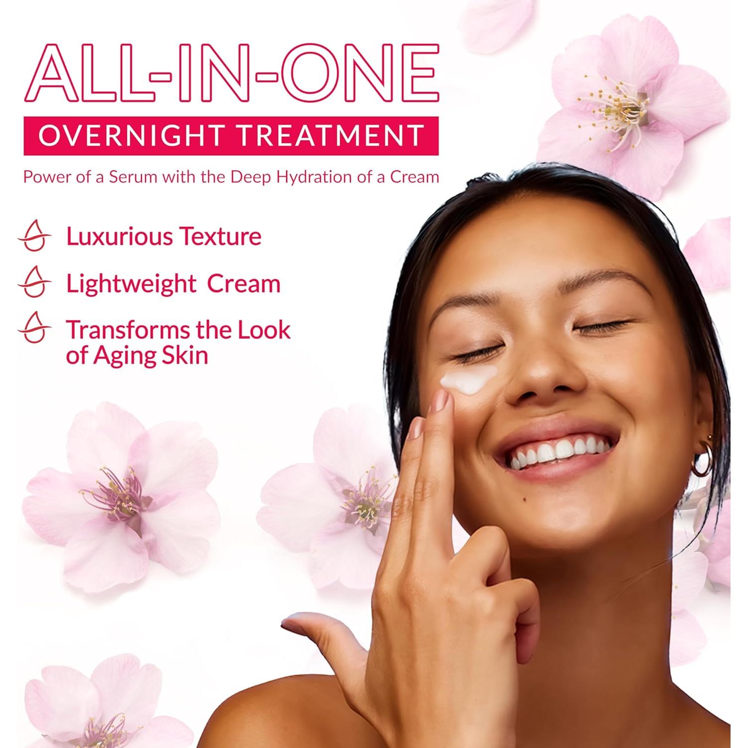 Crema Nocturna Hada Labo Tokyo 50g - Ácido Hialurónico y Colágeno