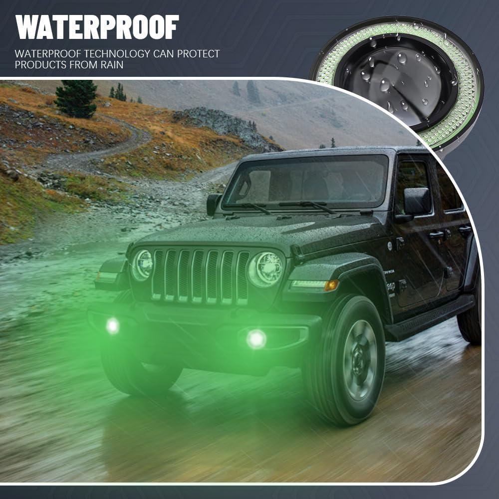 Luces de Niebla LED HEVLE 2.5'' Universales Verde 30W