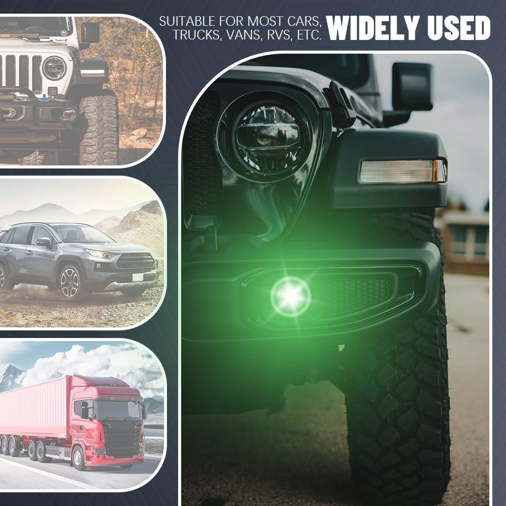 Luces de Niebla LED HEVLE 2.5'' Universales Verde 30W