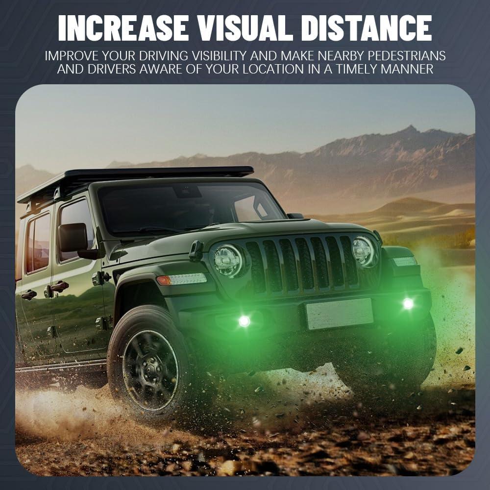 Luces de Niebla LED HEVLE 2.5'' Universales Verde 30W