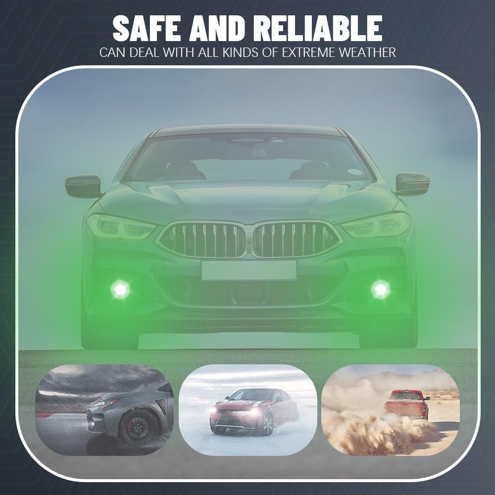 Luces de Niebla LED HEVLE 2.5'' Universales Verde 30W