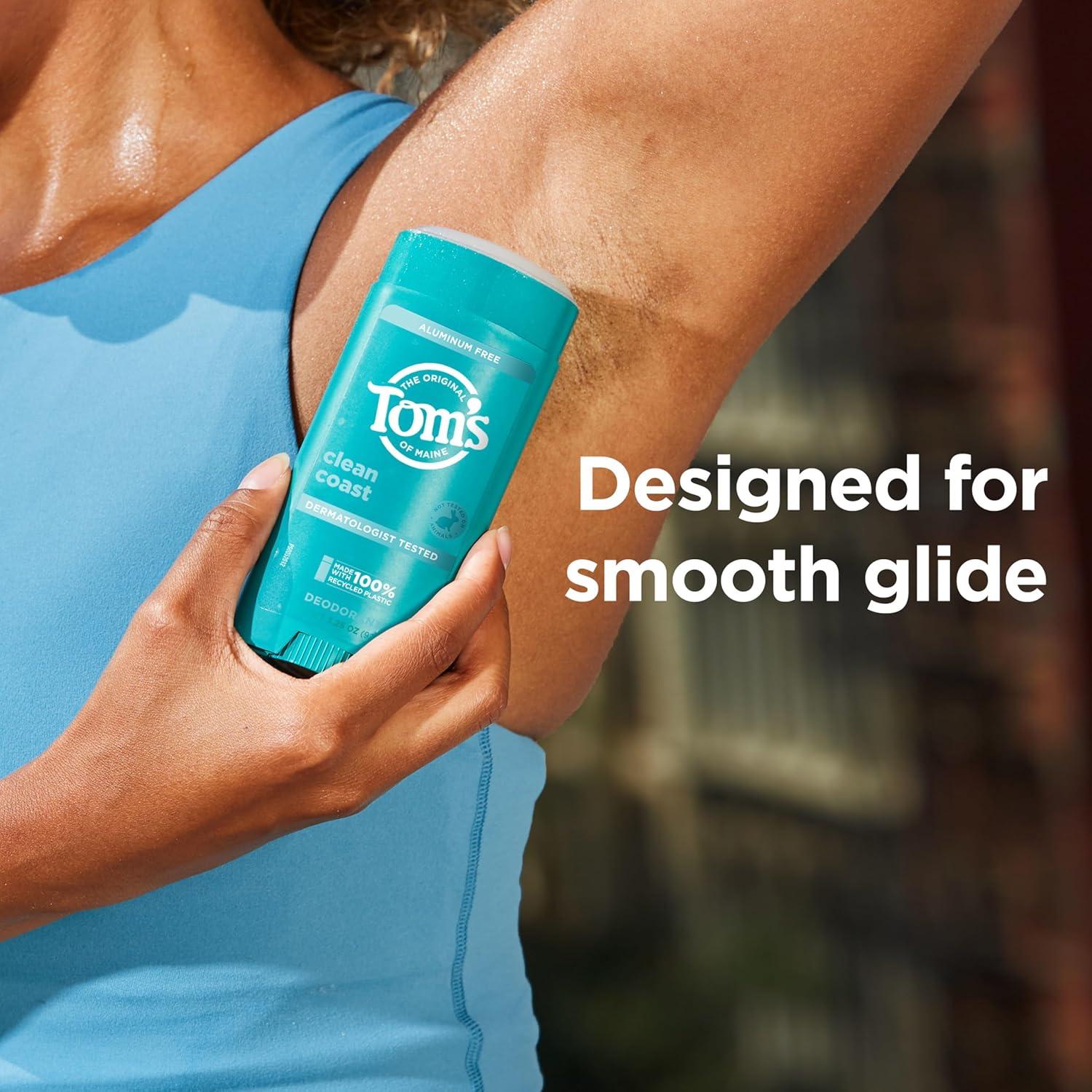 Desodorante Natural Tom's of Maine Clean Coast 92.1 g - Paquete de 2