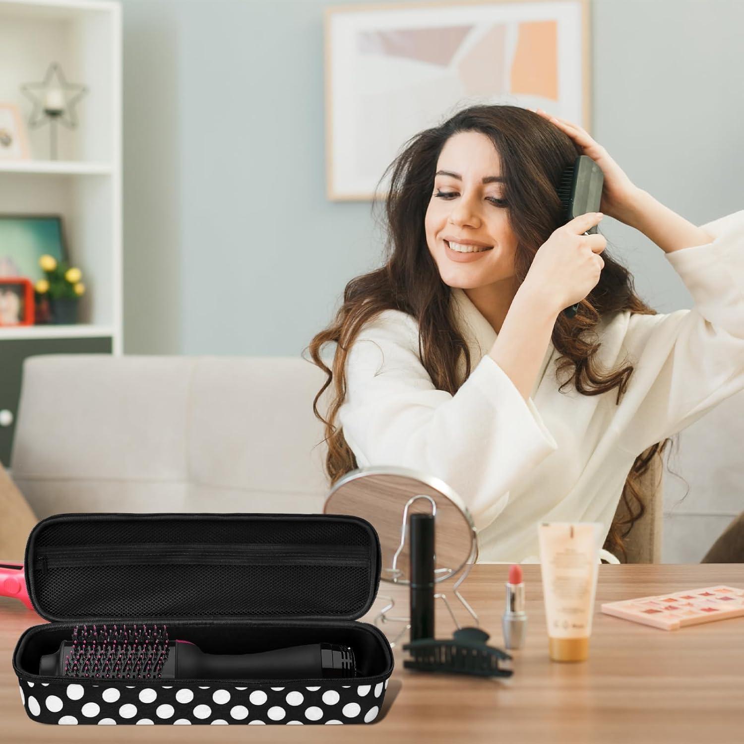 Funda Dura para Cepillo Secador de Cabello Revlon 1.0/Plus 2.0 - Negro