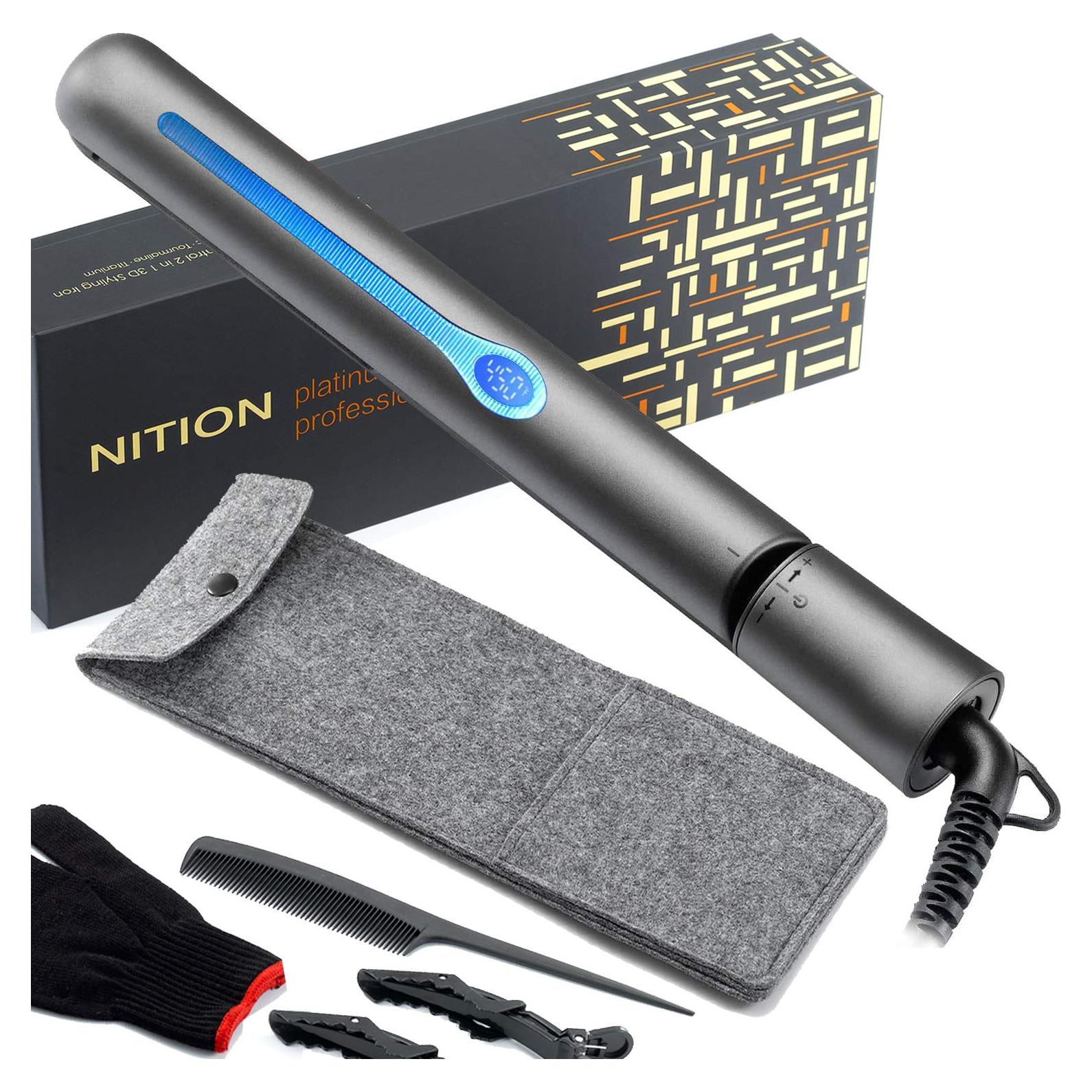 Plancha de Cabello NITION Cerámica Tourmalina 6 Temperaturas