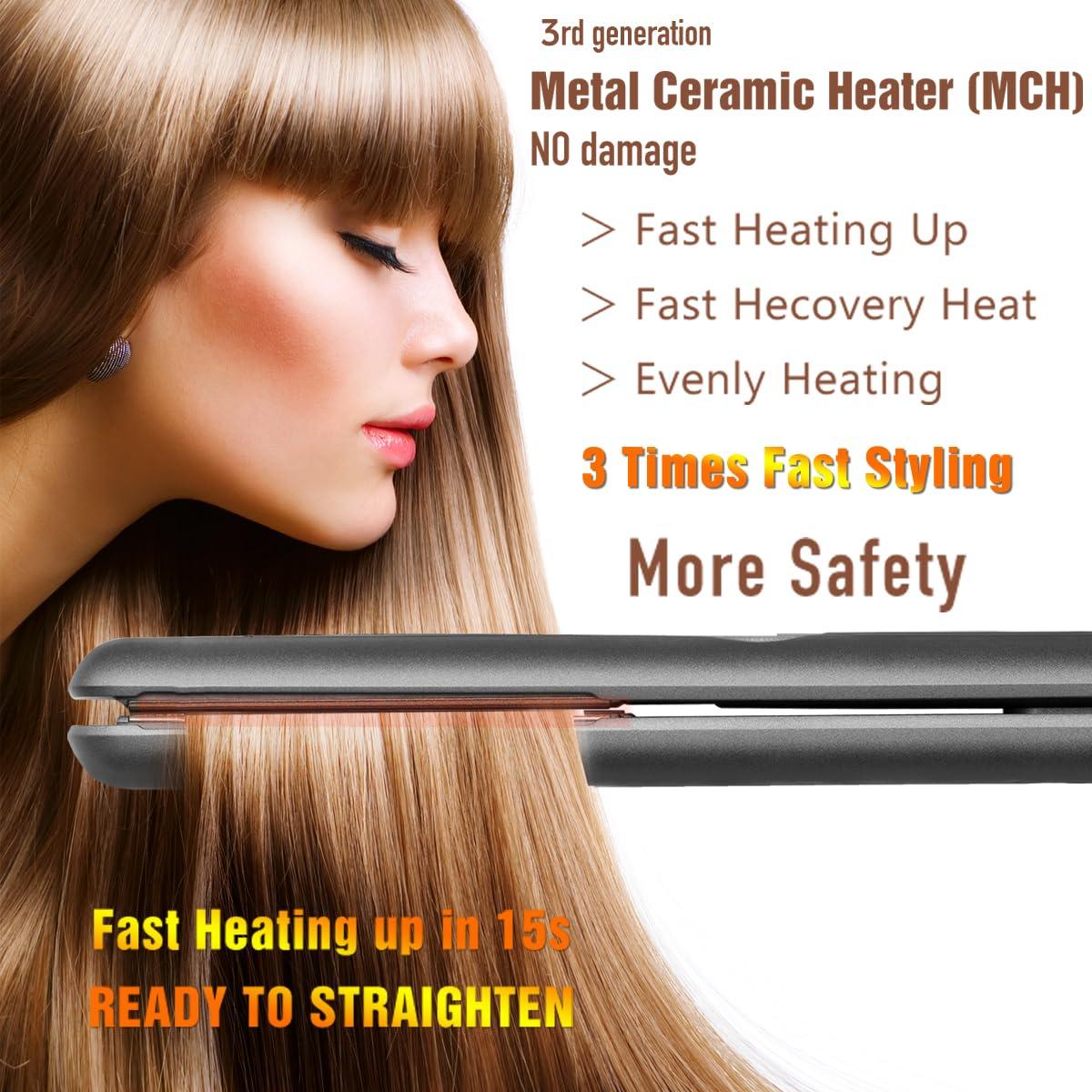 Plancha de Cabello NITION Cerámica Tourmalina 6 Temperaturas