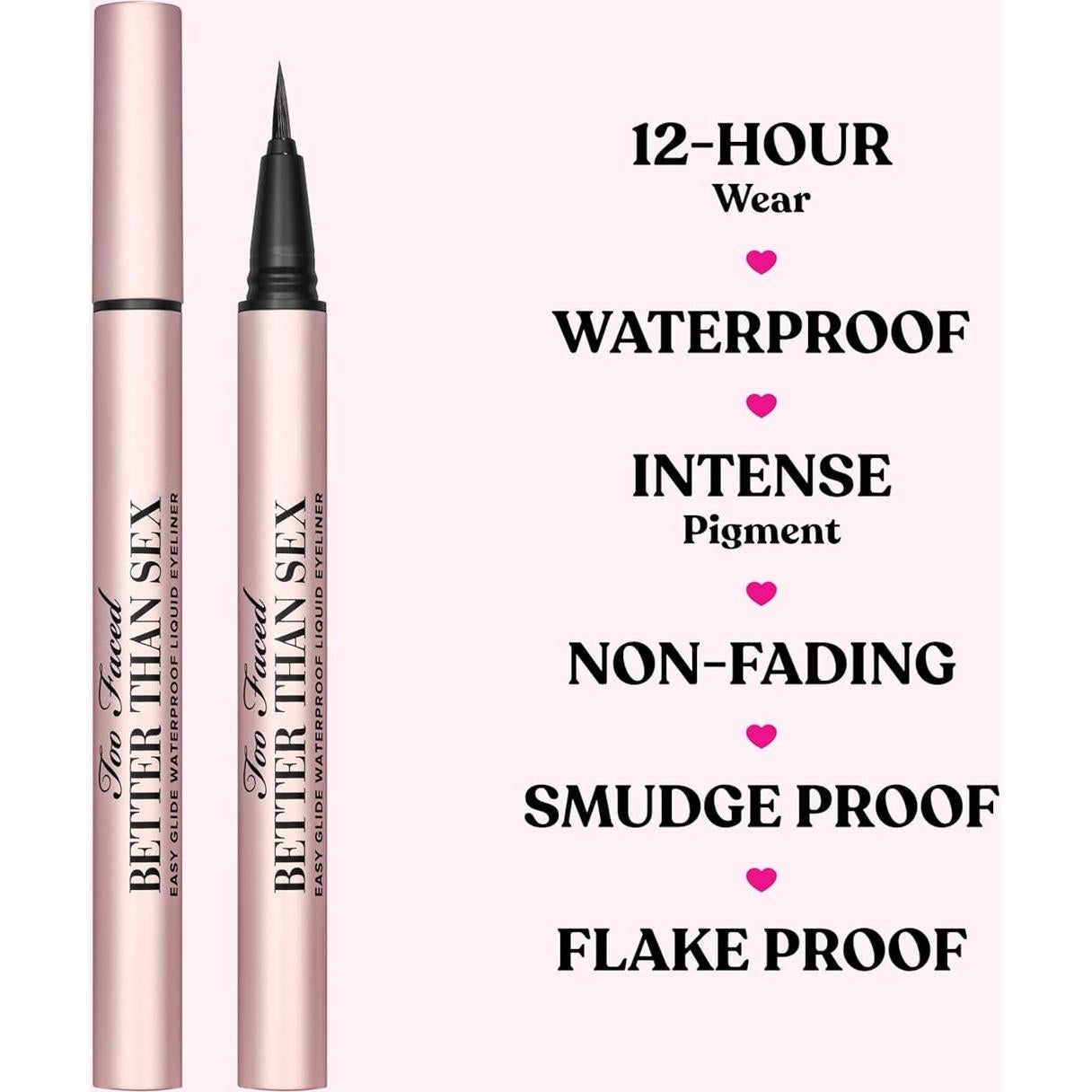 Lápiz Líquido Para Ojos Too Faced Mejor Que El Sexo - Negro, 24h