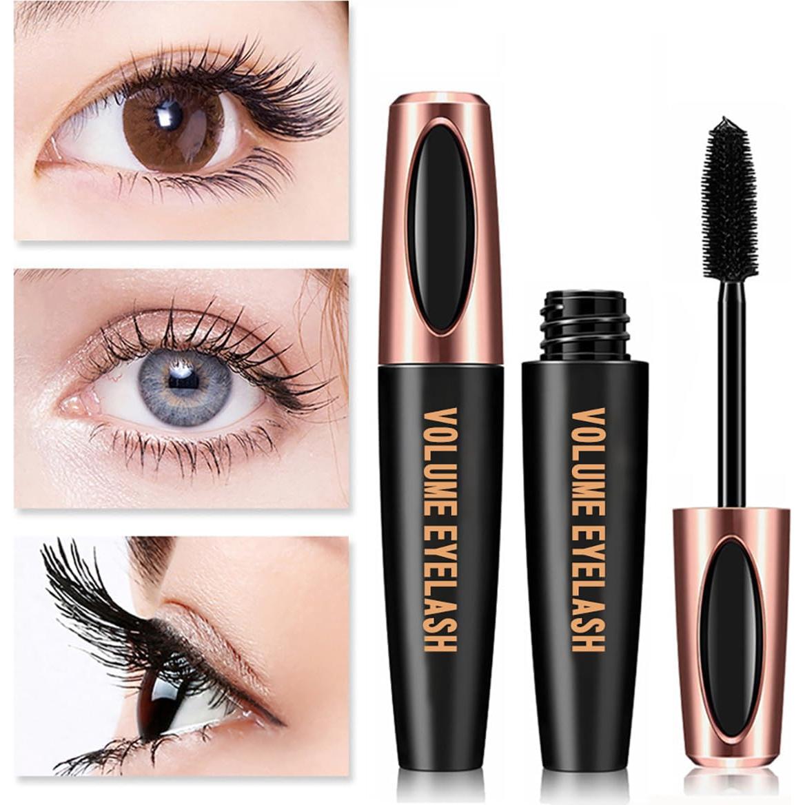 Máscara de Pestañas 4D Tiejdhr - Volumen y Longitud 3 Paquetes