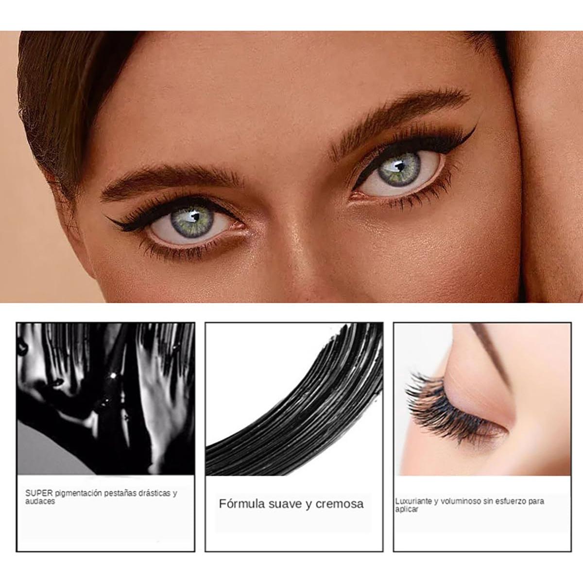 Máscara de Pestañas 4D Tiejdhr - Volumen y Longitud 3 Paquetes