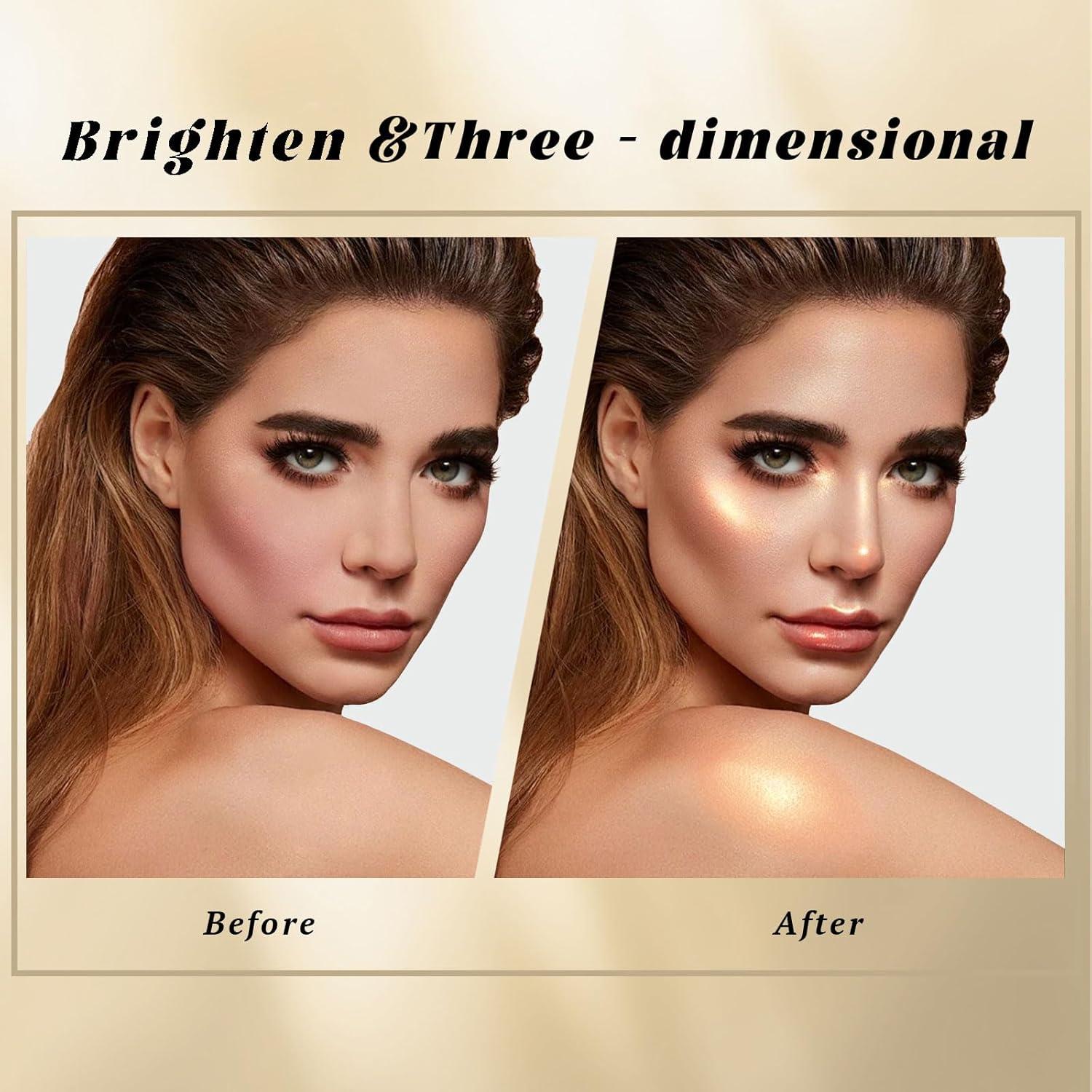 Paleta de Iluminador Facial HOSAILY Multicromo 4 Colores