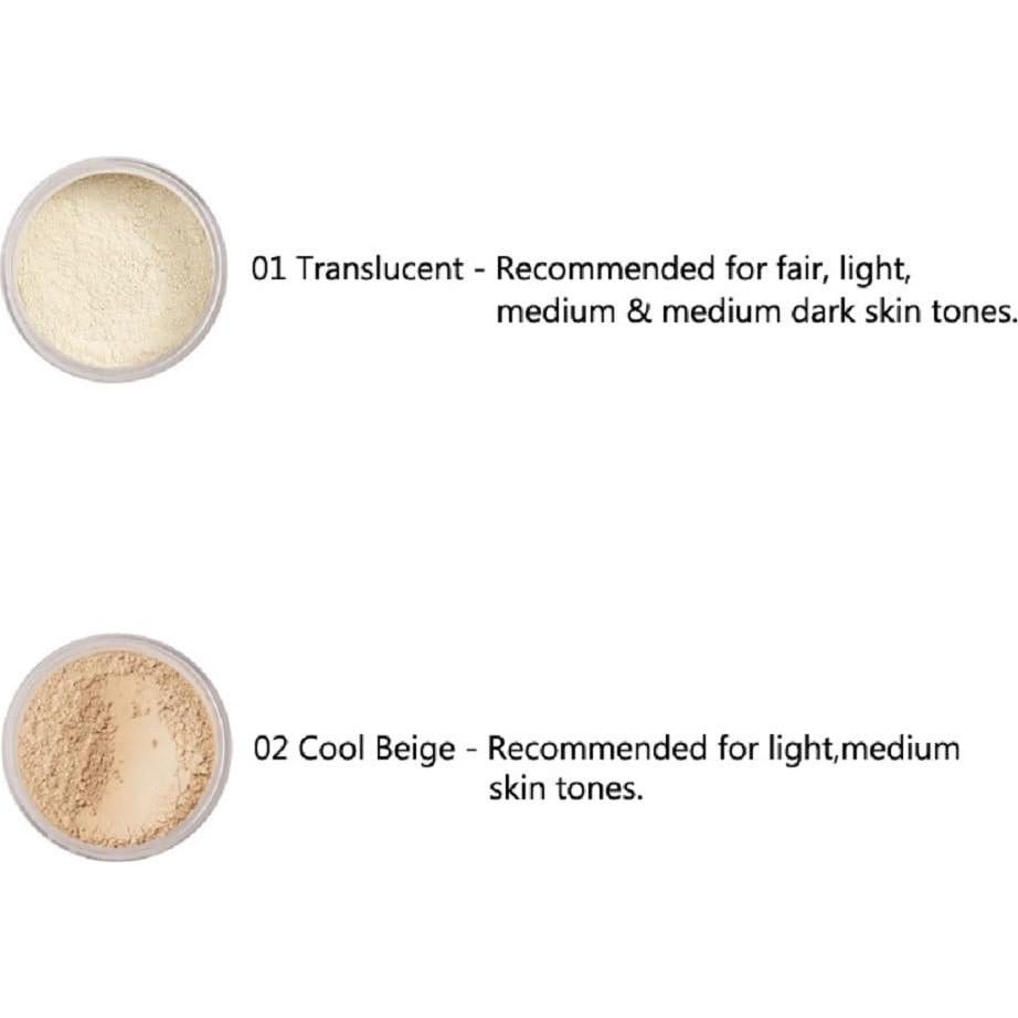 Paquete de 2 Polvos Fijadores PHOERA 101 Translúcido 20g