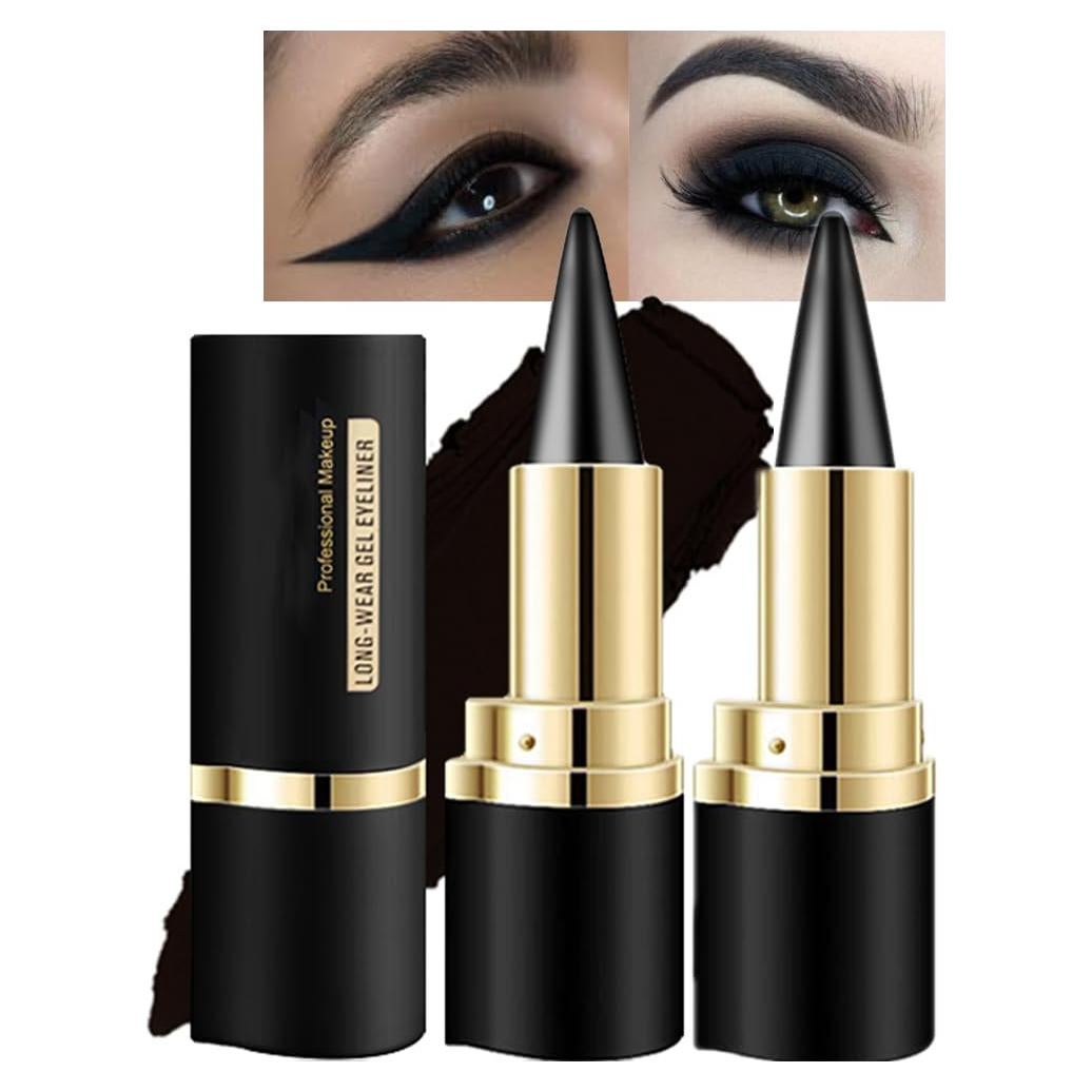 Delineador de Ojos Negro Goth BANGFENG 2 Pcs Impermeable