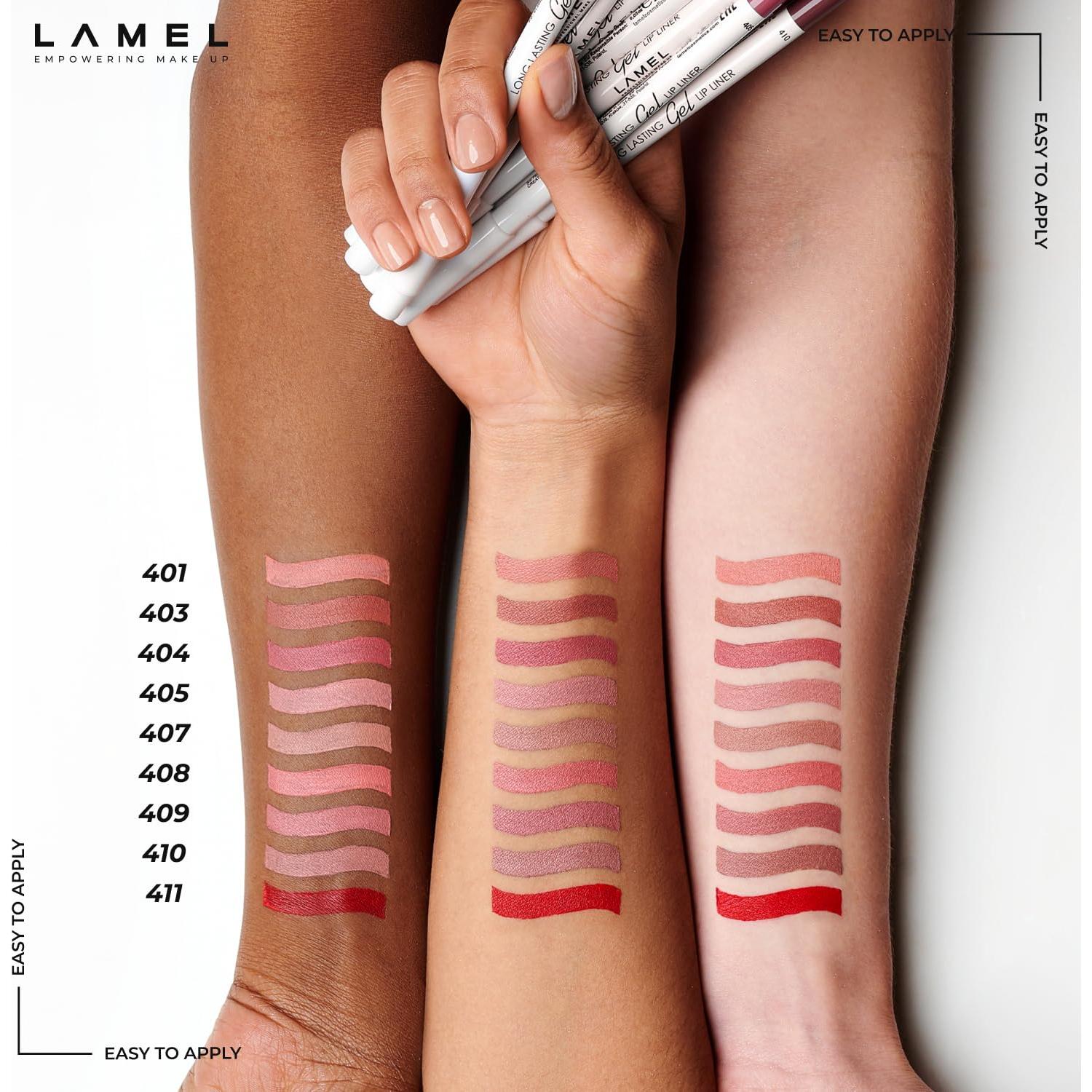 Lápiz Delineador de Labios Lamel Matte Gel Rosa Ceniza 1.7g