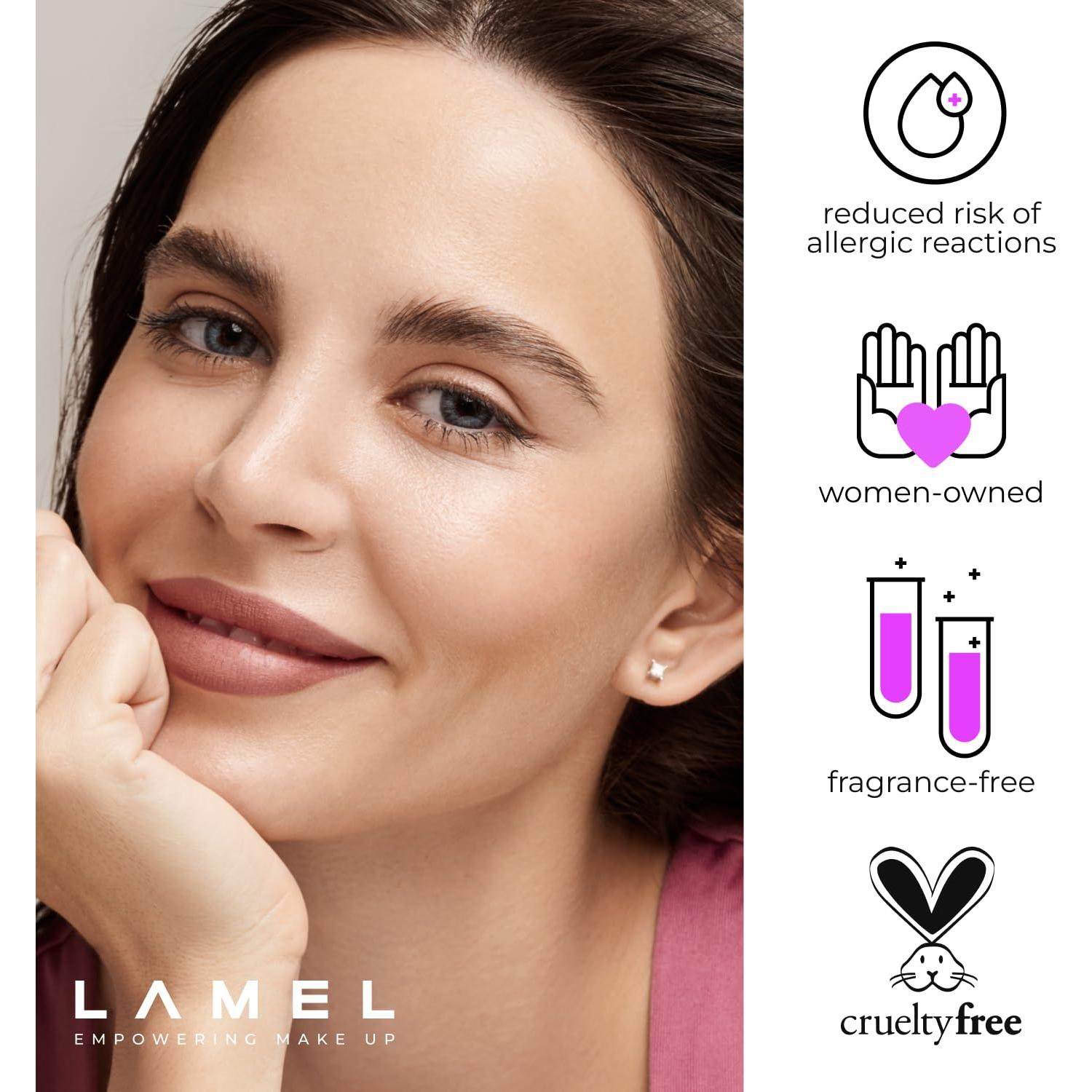 Lápiz Delineador de Labios Lamel Matte Gel Rosa Ceniza 1.7g