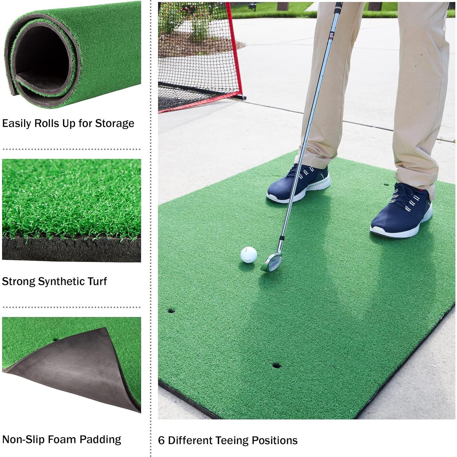 Alfombra de Golf Wakeman 1,52x0,91m con 6 Tees