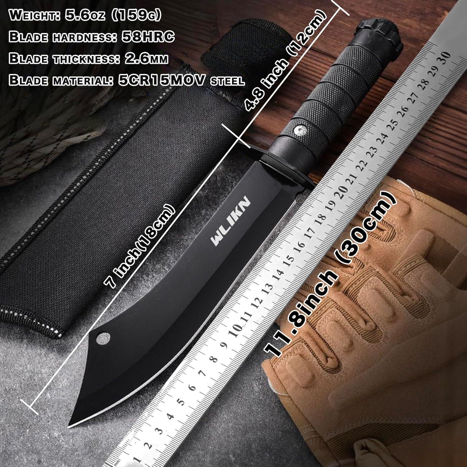 Cuchillo de Supervivencia Wlikn TD-02-BLK-IR-US 30cm Acero