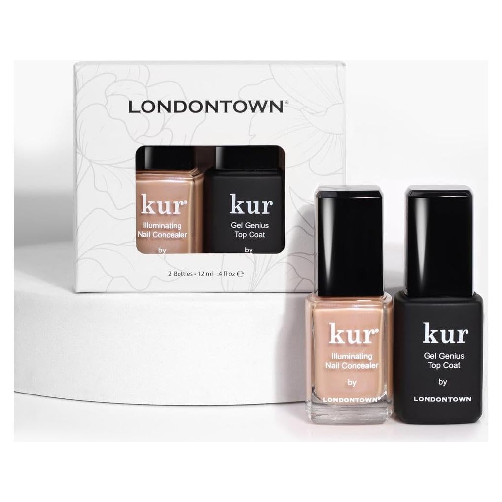Set de Corrector Iluminador de Uñas y Top Coat LONDONTOWN 11.8 ml