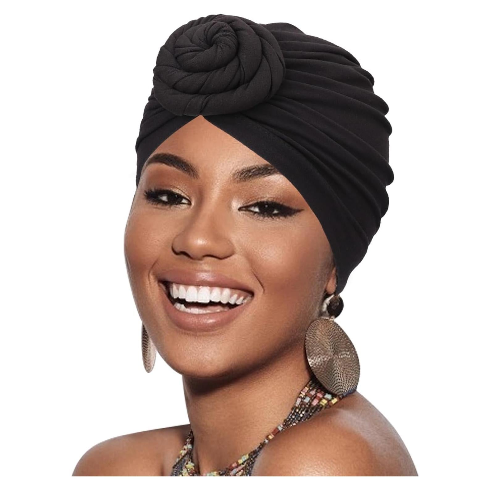 Gorro Turbante Pre-atado AQOKKA para Mujeres - Diseño Floral