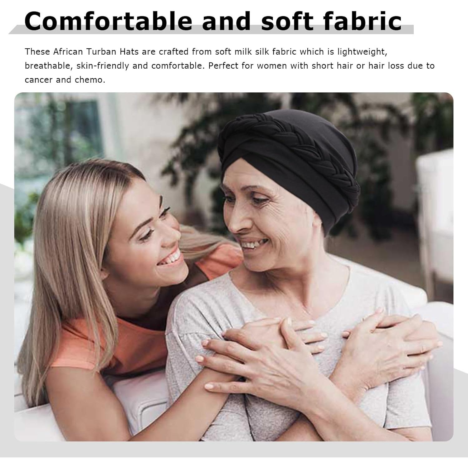 Gorro Turbante Pre-atado AQOKKA para Mujeres - Diseño Floral