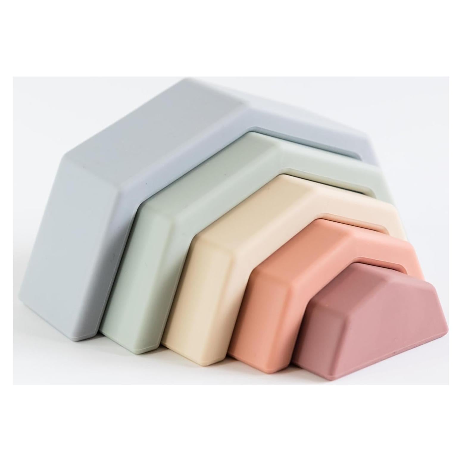 Tazas Apilables Arcoíris Babeehive Goods | Juguete Educativo