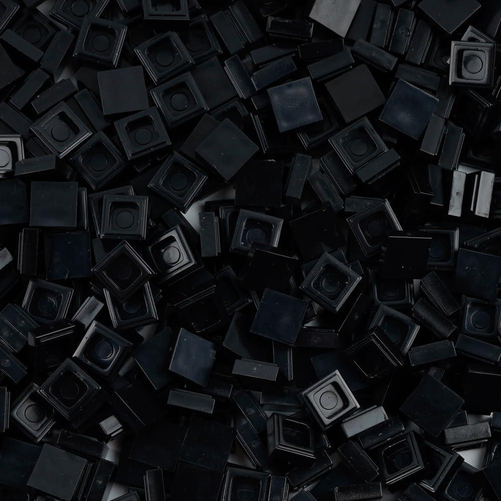 Bloques de Construcción WSRYLTCH 1500pcs 1x1 Azulejos Negros