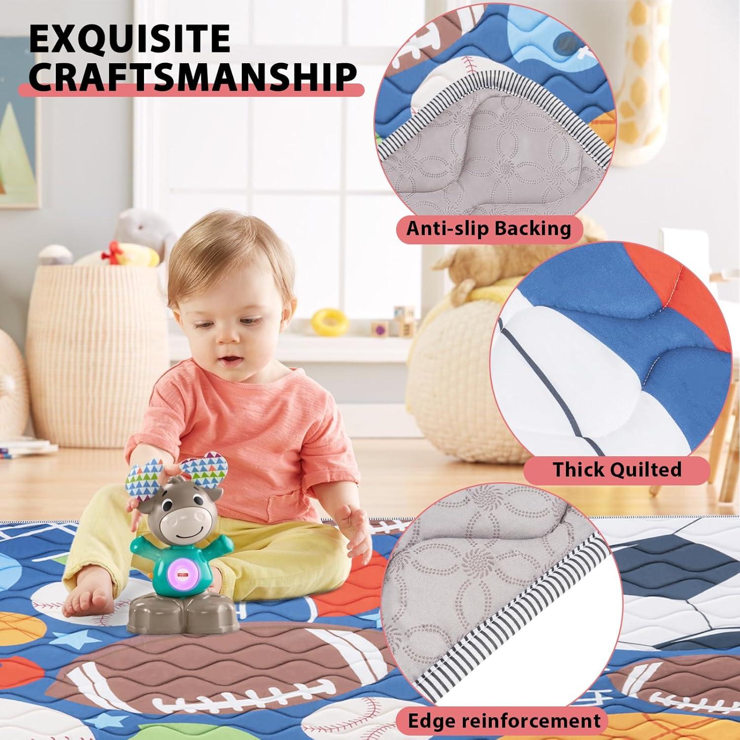 Alfombra de Juego Plegable IBVIVIC 127x127 cm Antideslizante