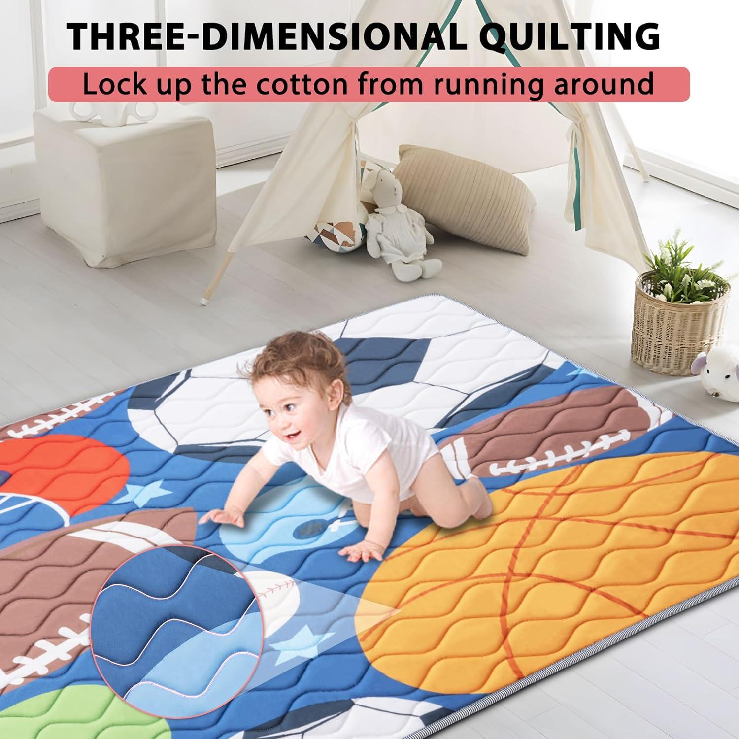 Alfombra de Juego Plegable IBVIVIC 127x127 cm Antideslizante