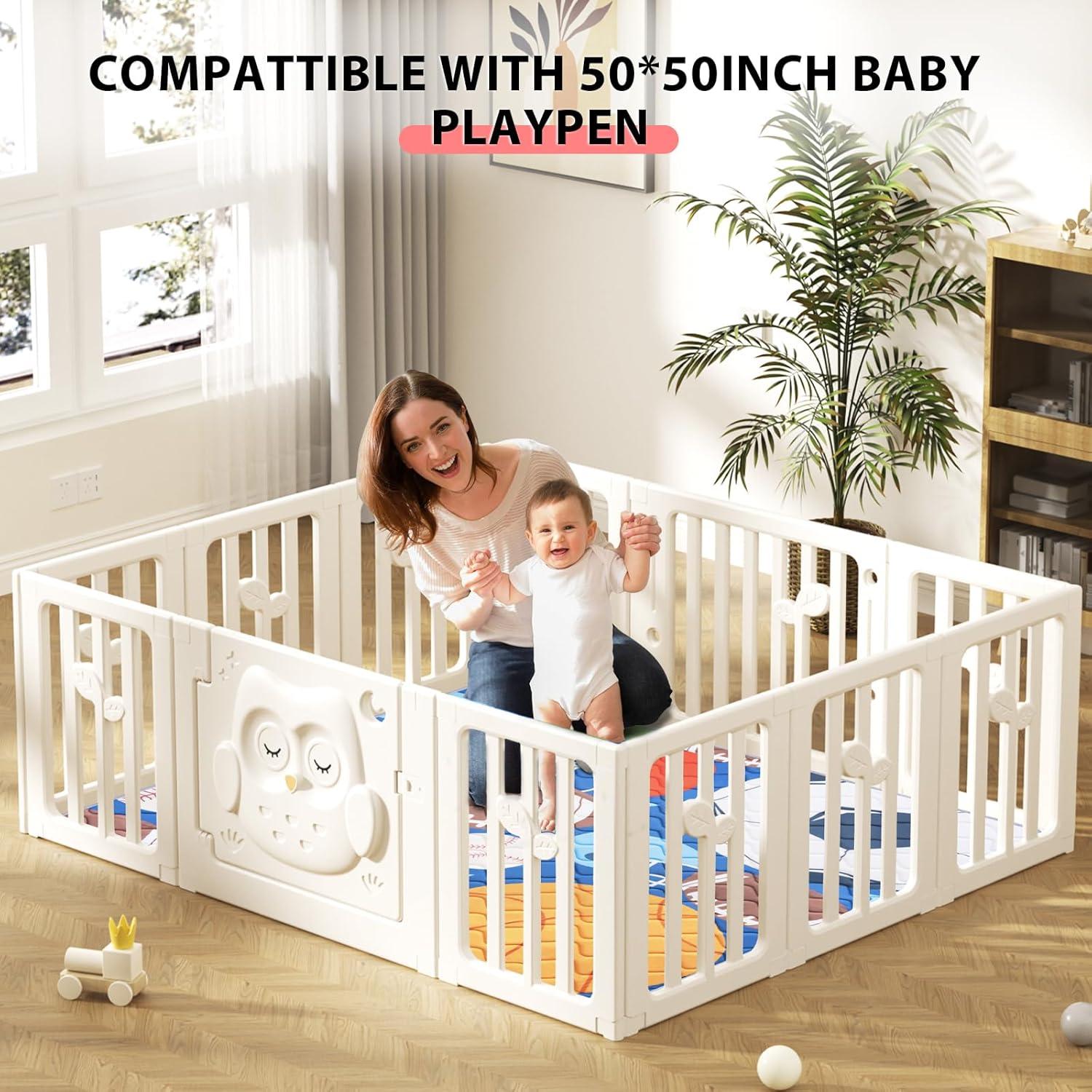 Alfombra de Juego Plegable IBVIVIC 127x127 cm Antideslizante