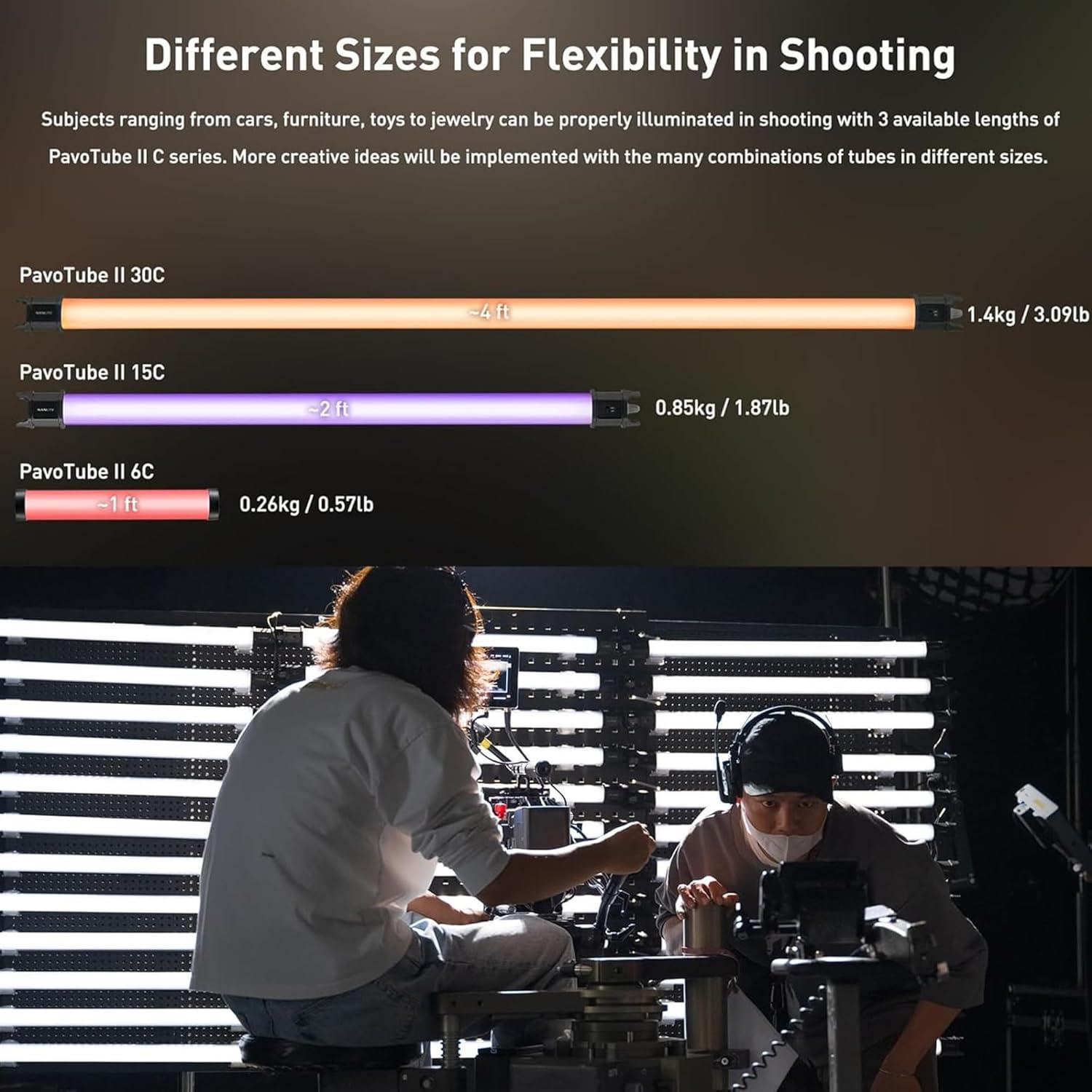 Luz de Tubo LED NANLITE PavoTube II 15C RGBWW 2700K-6500K