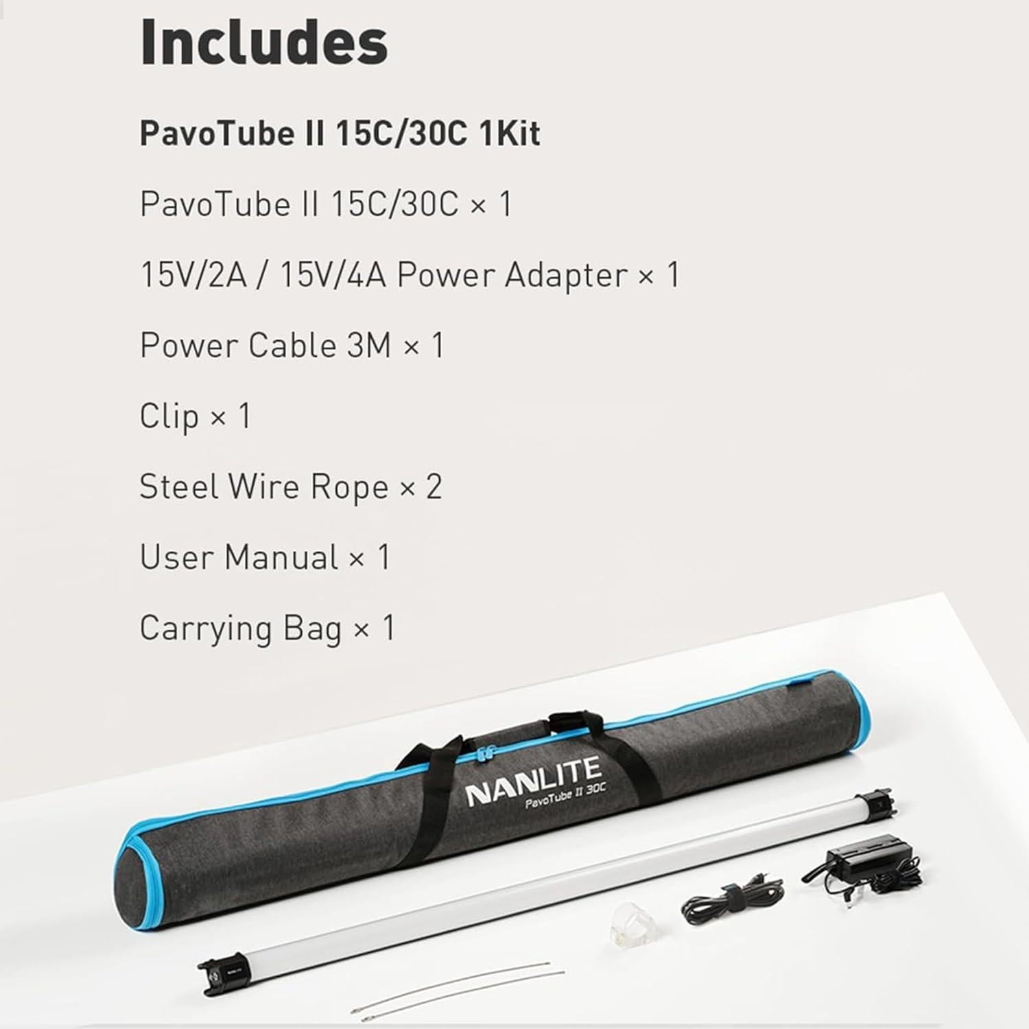 Luz de Tubo LED NANLITE PavoTube II 15C RGBWW 2700K-6500K