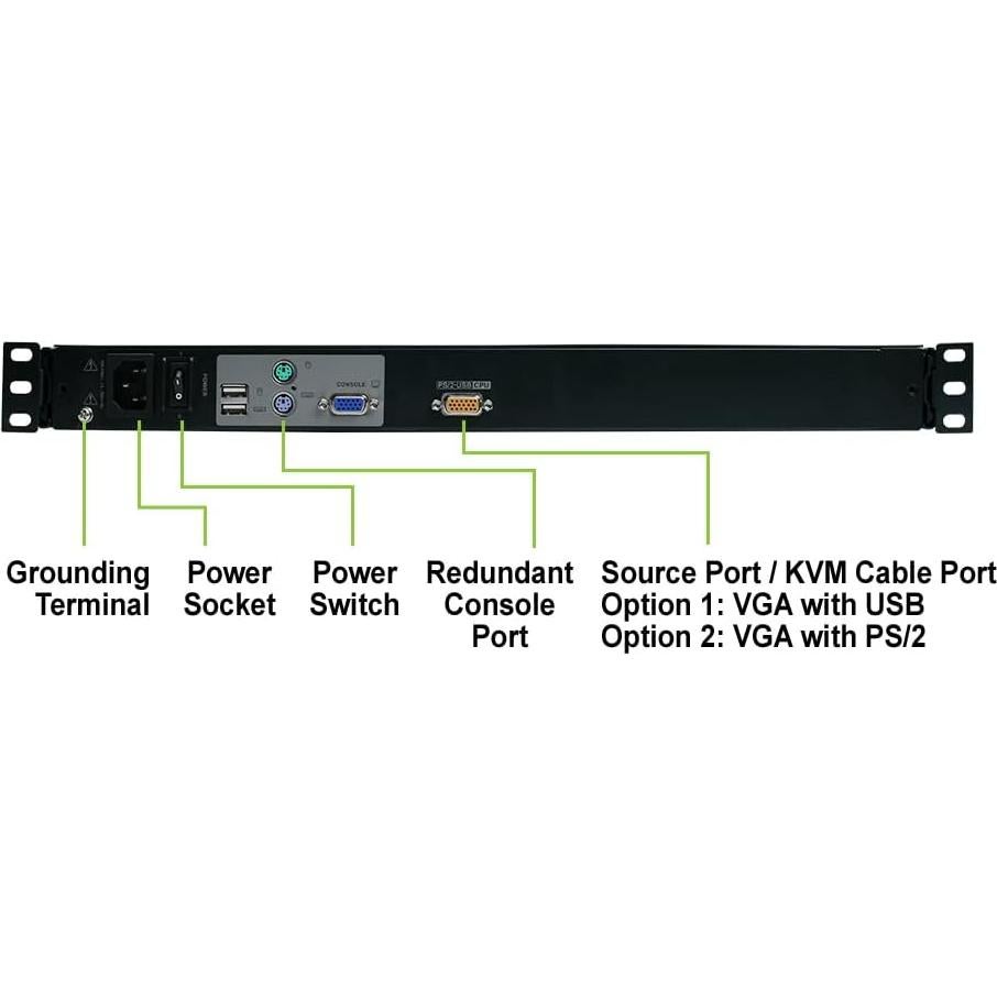 Consola KVM IOGEAR GCL1800 1 Puerto 17" LCD Teclado Táctil