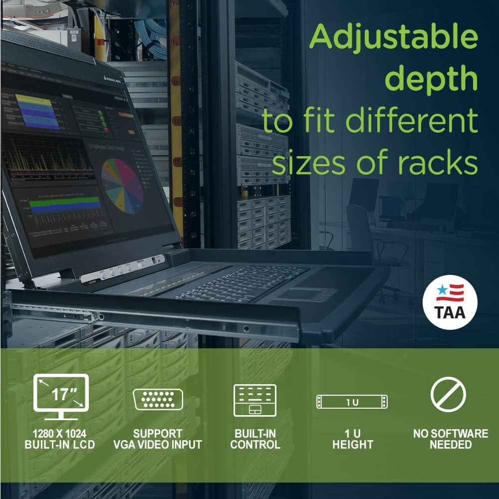 Consola KVM IOGEAR GCL1800 1 Puerto 17" LCD Teclado Táctil