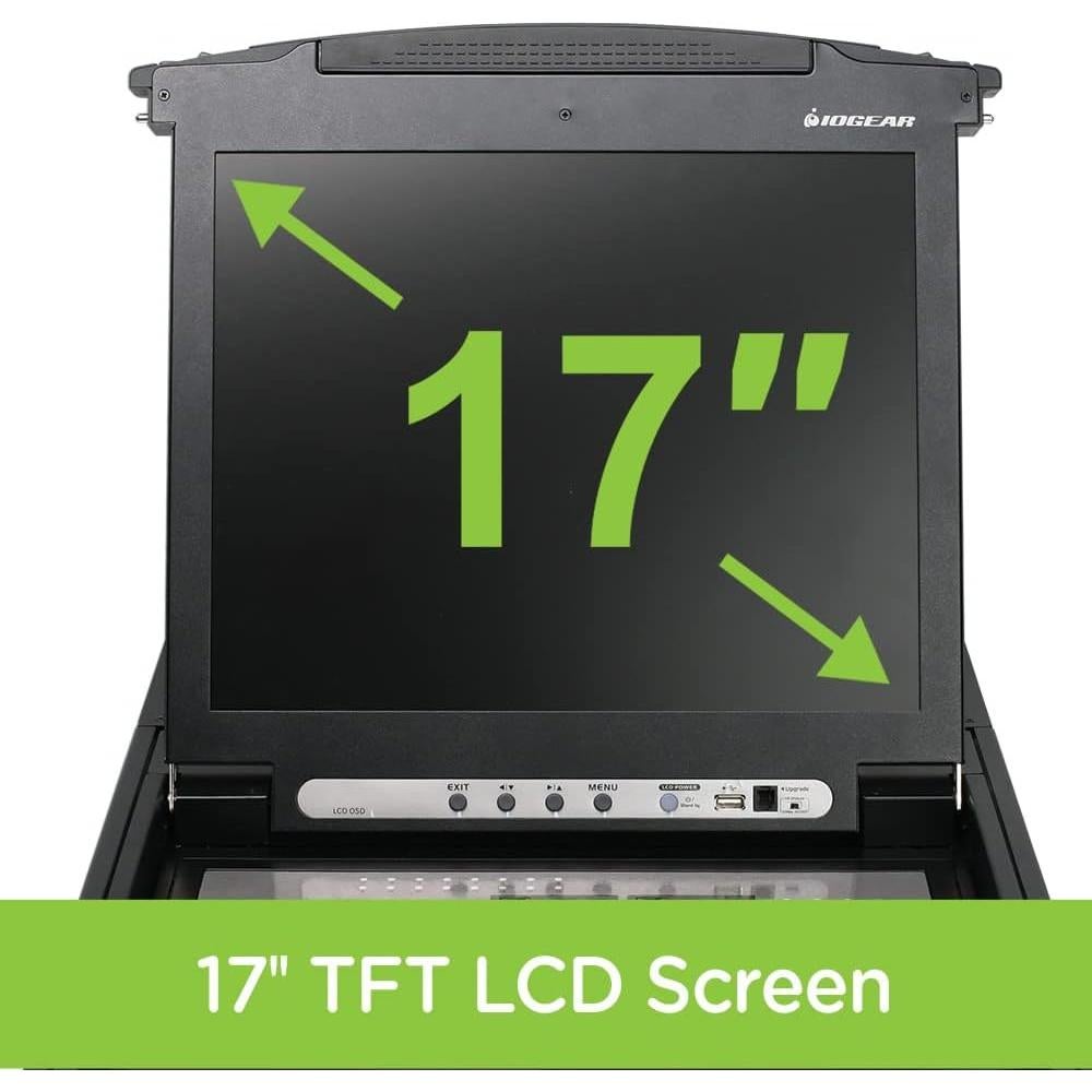 Consola KVM IOGEAR GCL1800 1 Puerto 17" LCD Teclado Táctil