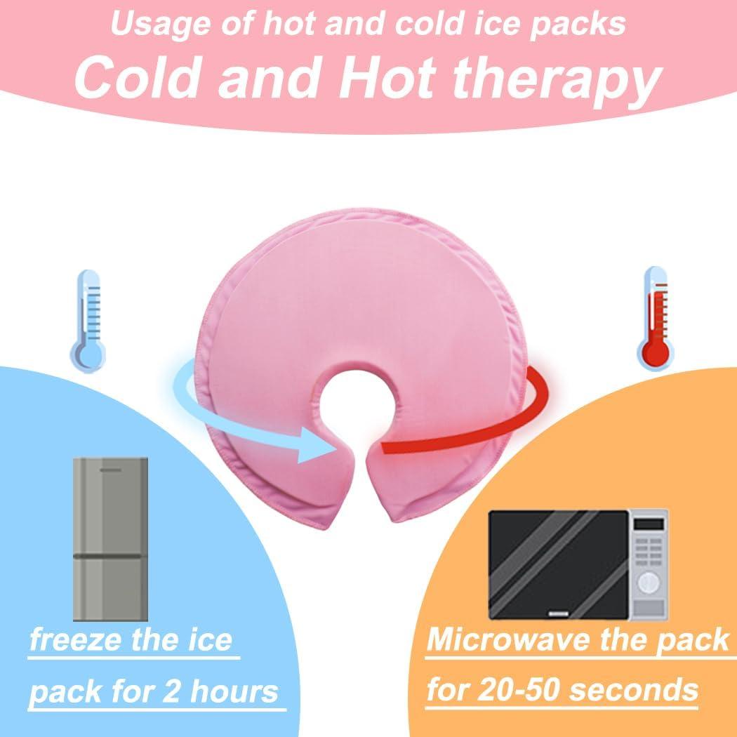 Compresas de Gel Suave HiFineCare para Senos Rosa 27.8x23.4cm