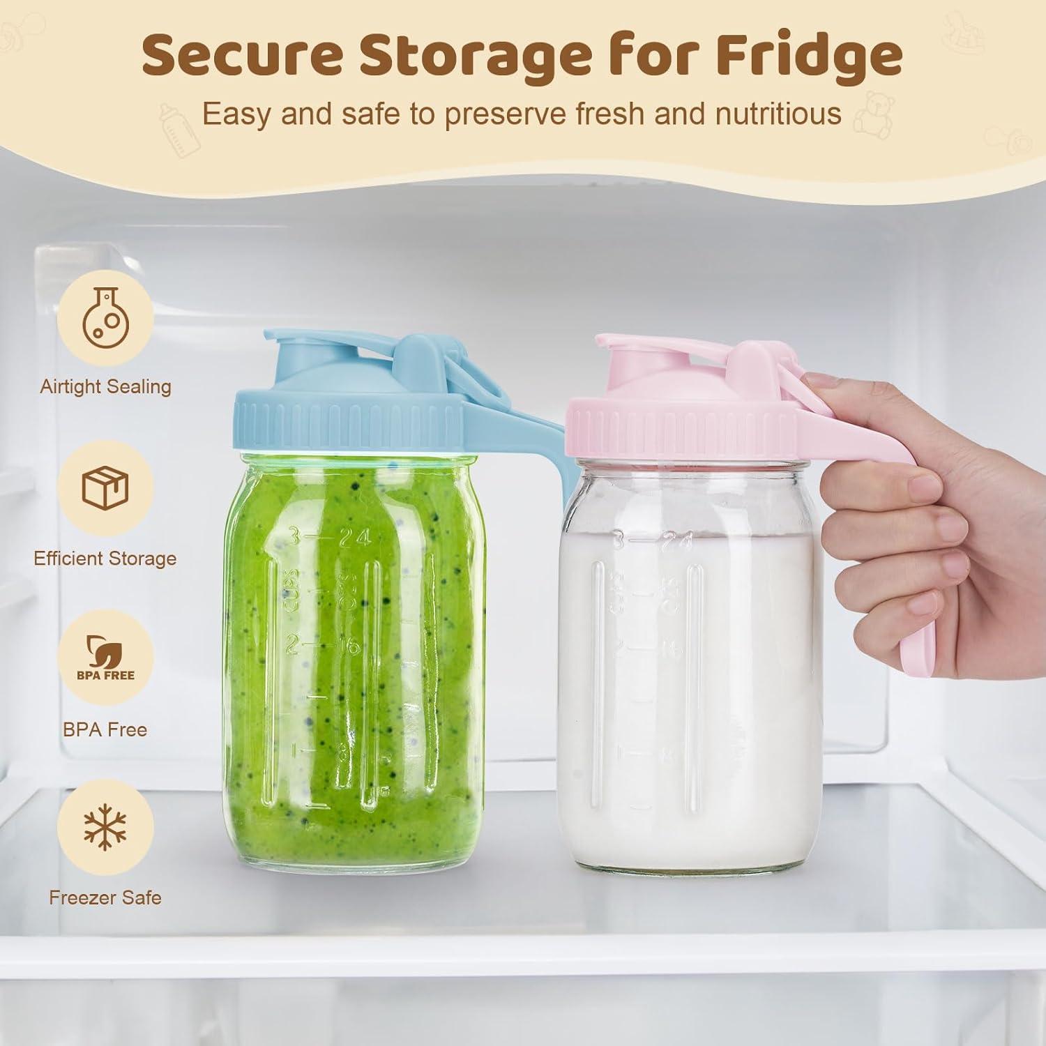 Jarra de Leche Materna AoeJarry 0.95L con Tapa a Prueba de Fugas