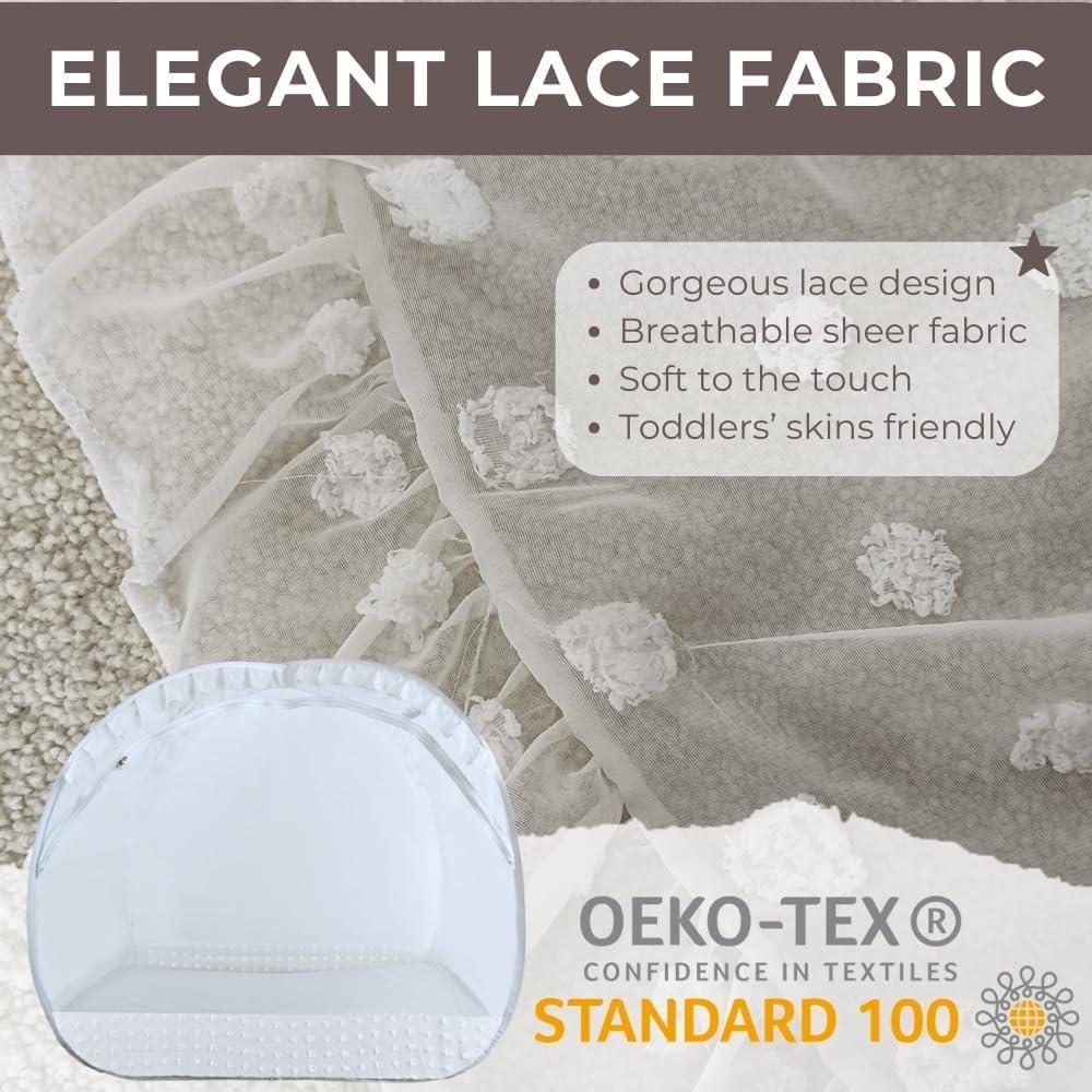 Tienda de Red para Cuna de Bebé Wonder Space - Encaje - Malla Transpirable