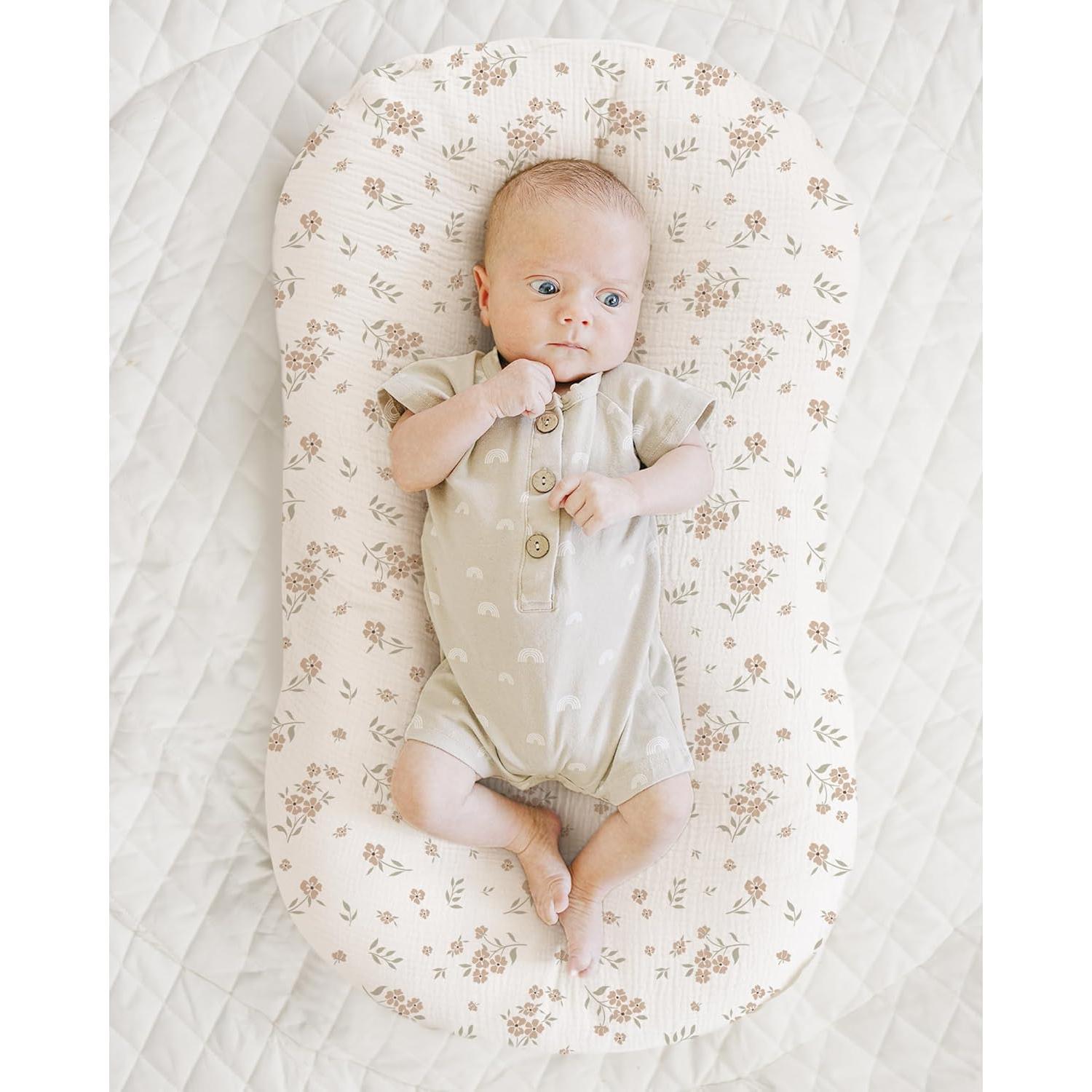 Cubierta para Lounger de Bebé Konssy 2 Pack 100% Algodón Rosa