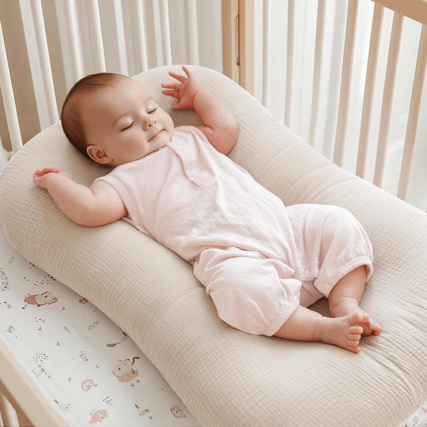 Cubierta para Lounger de Bebé Konssy 2 Pack 100% Algodón Rosa