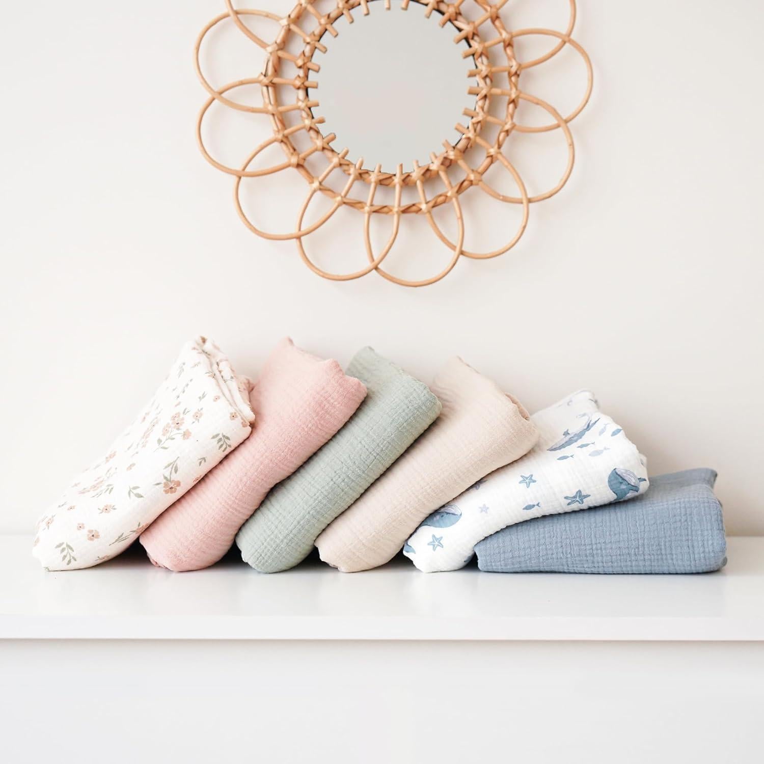 Cubierta para Lounger de Bebé Konssy 2 Pack 100% Algodón Rosa