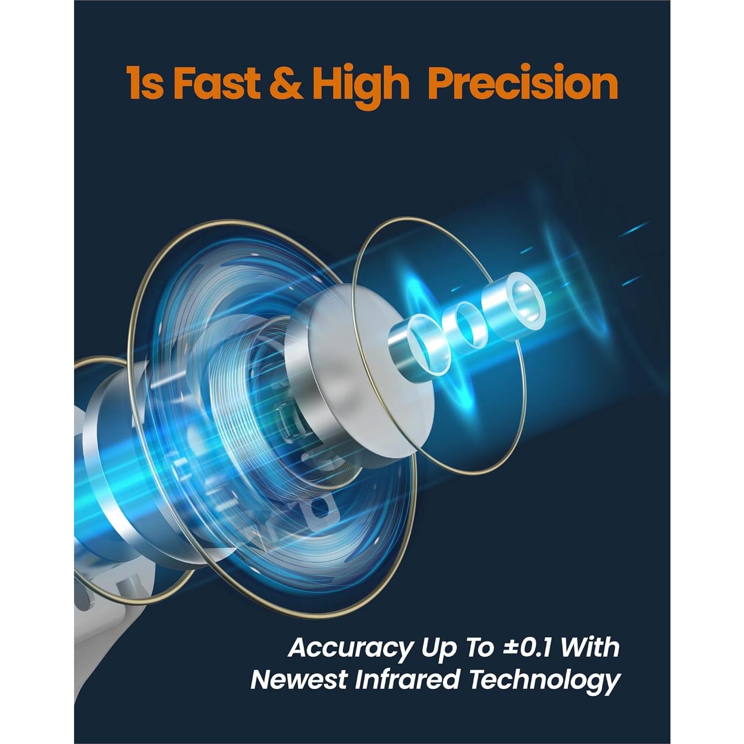Termómetro de oído Femometer ET107, 1s rápido, 32 memorias