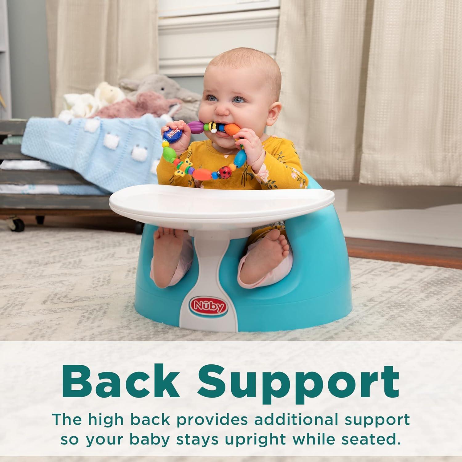 Silla de Suelo Nuby Aqua para Bebés - Portátil con Cojín y Arnés