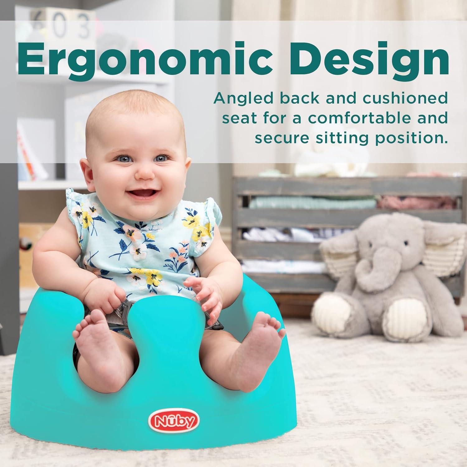 Silla de Suelo Nuby Aqua para Bebés - Portátil con Cojín y Arnés