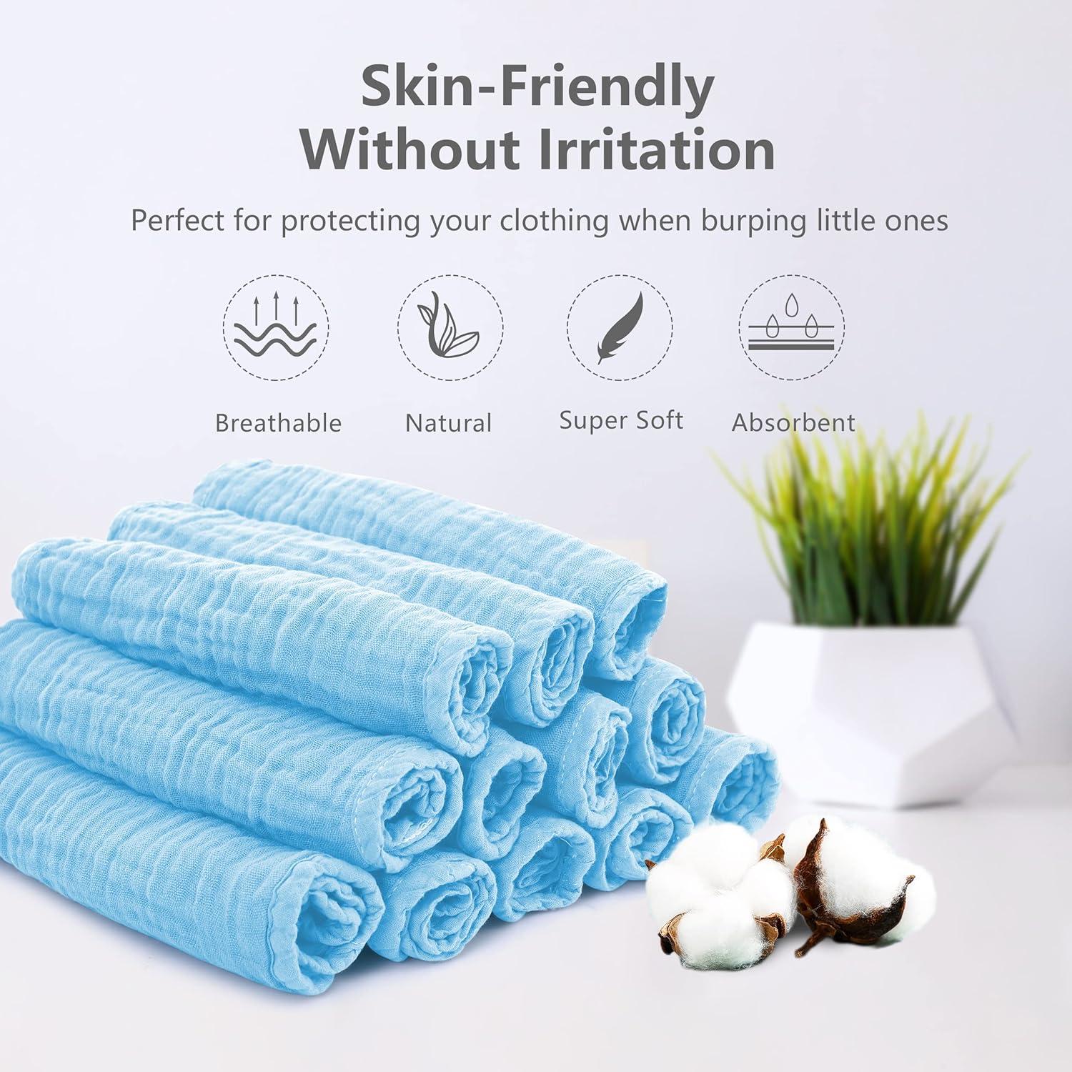 Paquete de 12 Paños de Muselina DOLPHIN DULCE 50x25 cm